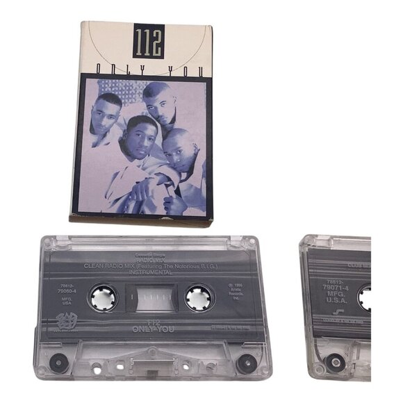 112 Only You Vintage Cassette Tape 1995/1996 Clean Radio Mix Instrumental - Picture 2 of 4
